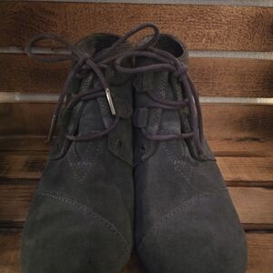 Toms Charcoal Suede Ankle Boots